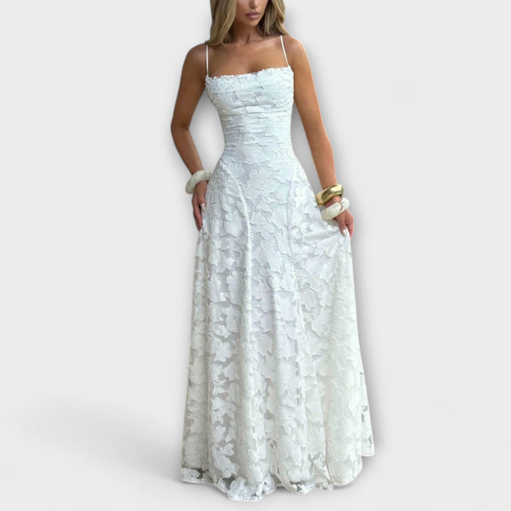 Emberly - Elegantní maxi šaty z žakárové tkaniny