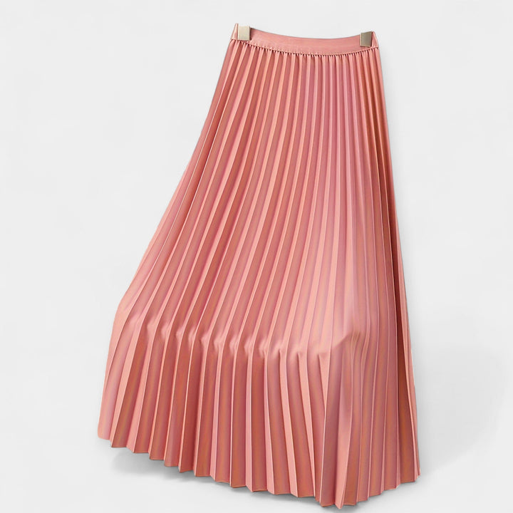 Veronika - Dlouhá plisovaná saténová sukně