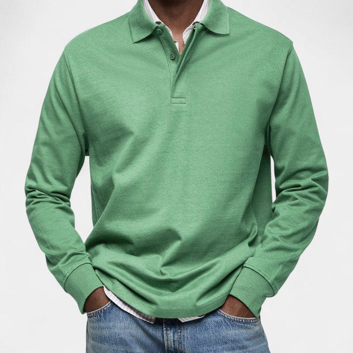 Tomáš – Elegantní pánské polo s dlouhým rukávem