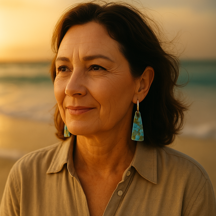 Ismeria | Modré lagunové náušnice