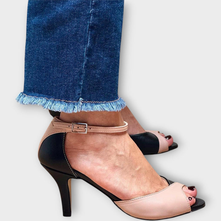 Eliška Elegantní Kotníkové Kozačky Středním Podpatkem