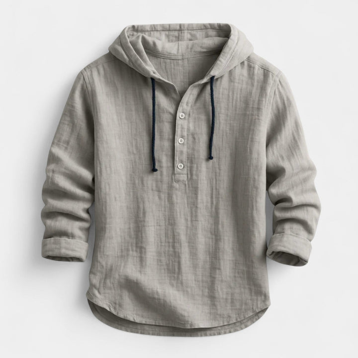 Adam – Lněná košile s kapucí