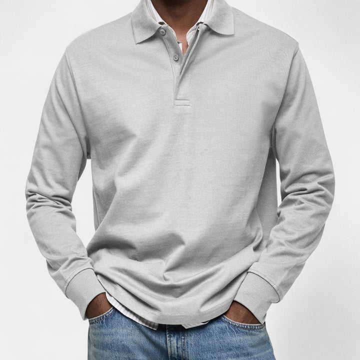 Tomáš – Elegantní pánské polo s dlouhým rukávem