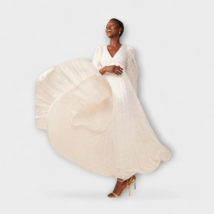 Elsa - Krémové Maxi Šaty od Allegory