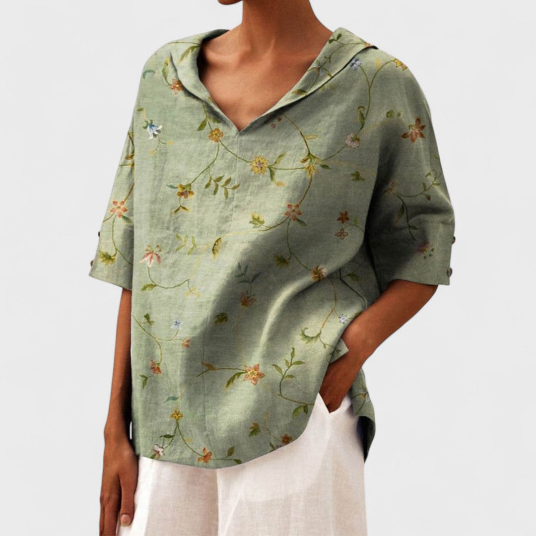 Lenka - Elegantní top s výstřihem do V