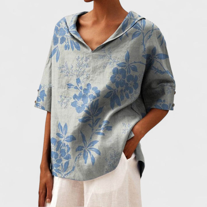 Lenka - Elegantní top s výstřihem do V