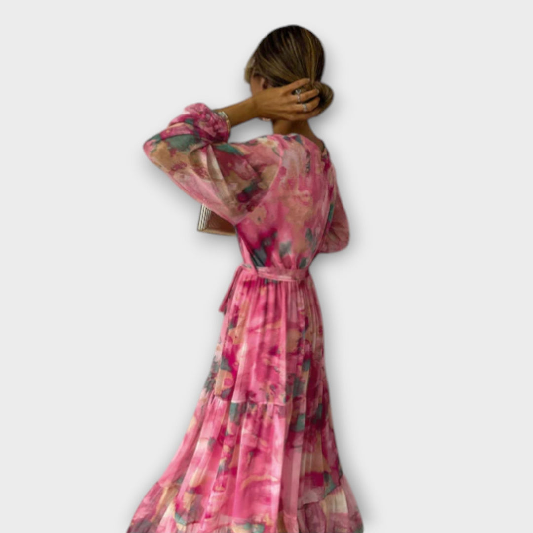 Evelyn - Maxi šaty Aquarelle Dream