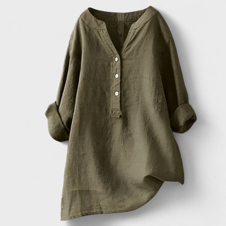 Freja - Pohodlná Košile s Knoflíky