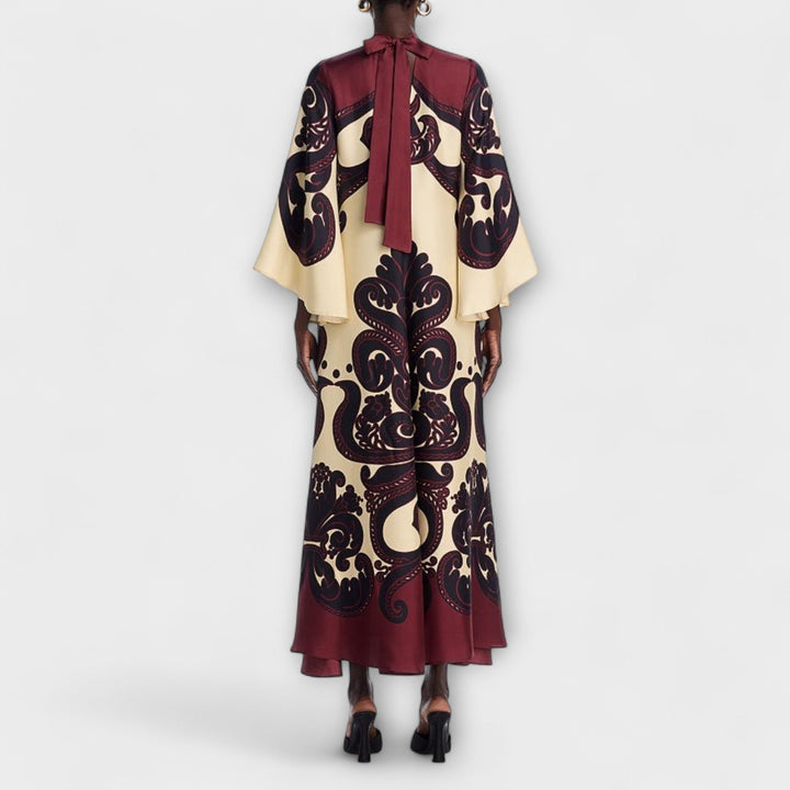 Lucy - Ohromující maxi šaty s potiskem grenadilly pro bez námahy elegantní vzhled