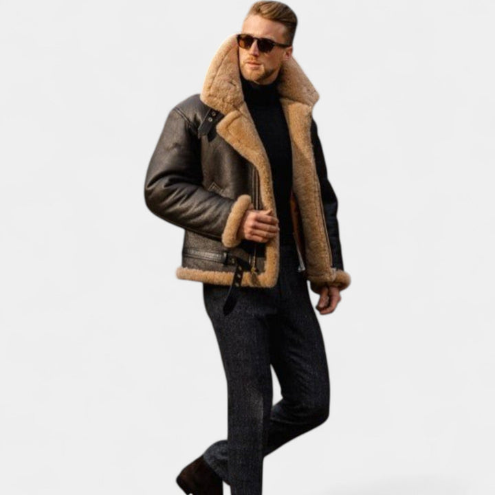 Viktor – Prémiová kožená bunda s podšívkou z beránka